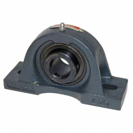 SEALMASTER, 3 3/16 in Bore, Cast Iron, Pillow Block Bearing