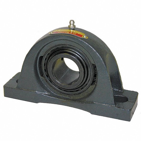 Skwezloc Collar Non-Expansion Type 2-1/2 Base to Center Height Cast Iron Housing Felt Seals Regreasable Sealmaster NP-35T Pillow Block Ball Bearing Normal-Duty 6-3/4 Bolt Hole Spacing Width 2-3/16 Bore 