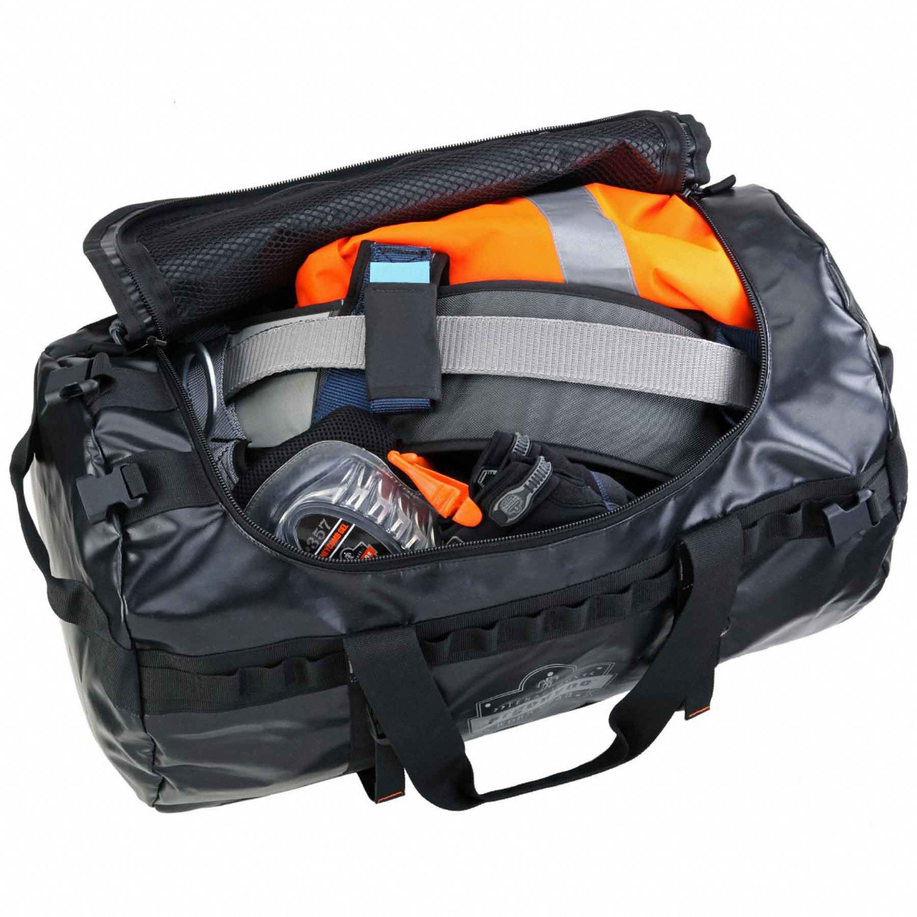 ARSENAL BY ERGODYNE Duffel Bag: Black, 15 In Wd, 15 In Dp, 2 Pockets ...