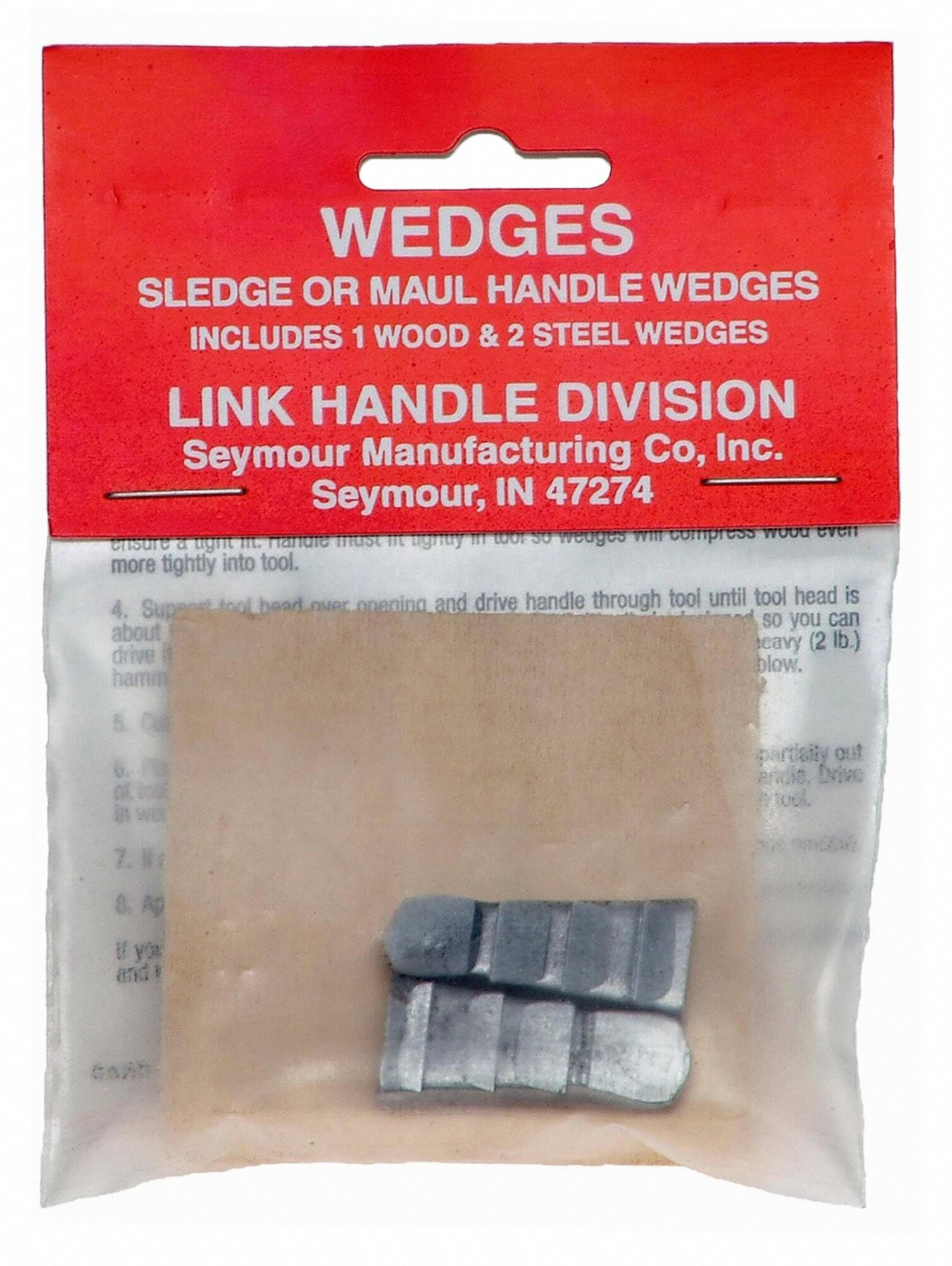 Hatchet Handle 1 Wood 2 Steel Wedges