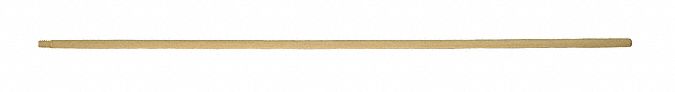 Broom Handle: Threaded, Std, Wood, 60 in Lg, 1 in Dia, Lacquered