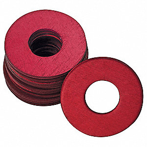 GREASE FITTING WASHER,1/4 IN.,RED,PK25