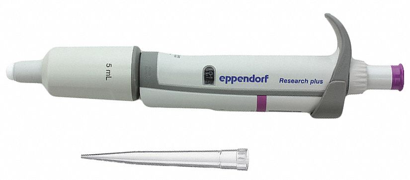 Single-Channel Pipettor: 1 Channels, 5 mL Capacity - Max, 0.01 mL Volume Increments