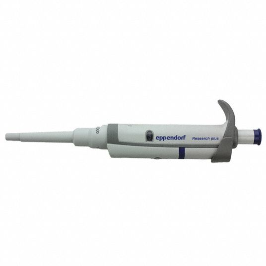 EPPENDORF Pipette, Chemically Resistant, 1000uL Size, 1 Channel, Blue 44C7983124000121 Grainger