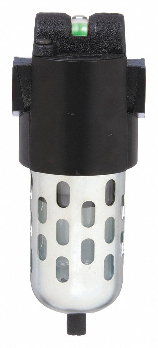 Compressed Air Filter: 0.01 micron, 1/4 in NPT, 37 cfm, 150 psi Max Op Pressure