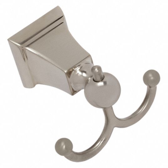 AMERICAN STANDARD Satin Nickel, Robe Hook, Double, Concealed Mounting ...