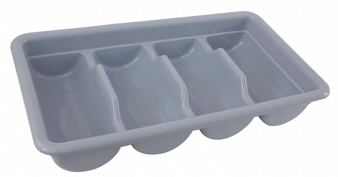 44F680 - Flatware Box Gray 4 Compartments