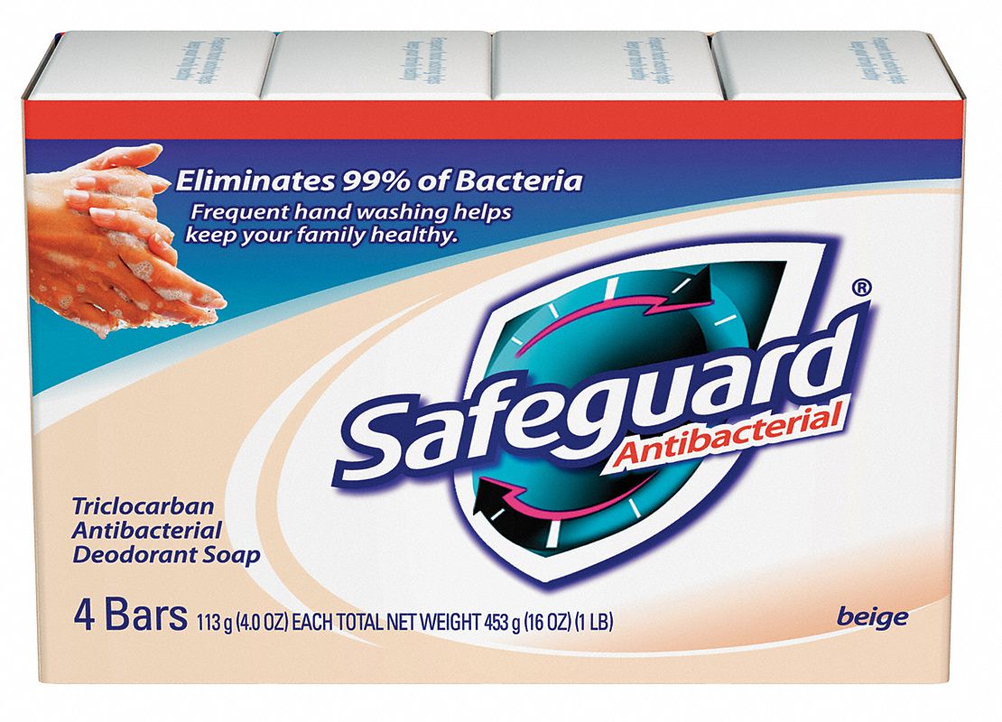 Body Soap: 4 oz Size, Bar, Antibacterial/Deodorizing, Unscented, 48 PK