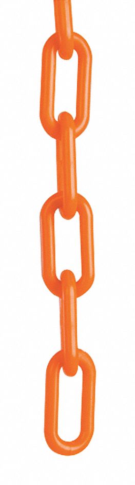 MR. CHAIN Plastic Chain, 1-1/2Inx50ft, Safety Orange - 44F766|30012-50 ...