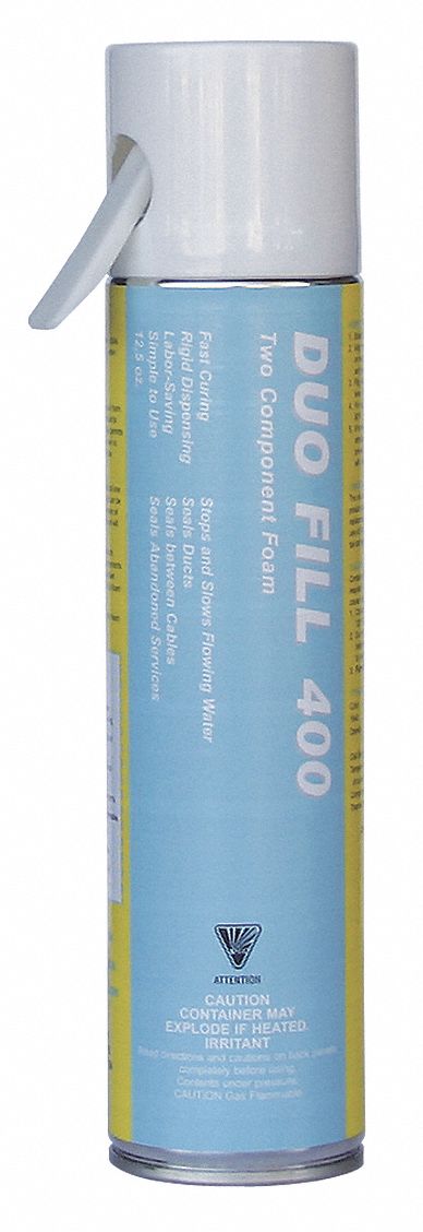 Insulating Spray Foam Sealant: 3 Components, 13 oz Size, Aerosol Can, Light Blue, R-6