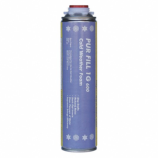 Insulating Spray Foam Sealant: 1 Components, 24 oz Size, Aerosol Can, Yellow, R-6