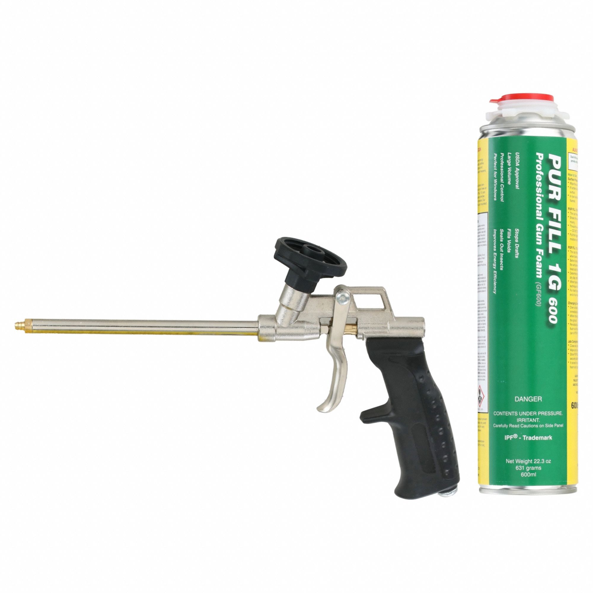 TODOL, Yellow, R6, Insulating Spray Foam Sealant Kit 44F780SHK01