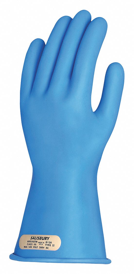 500V AC / 750V DC, 11 in Glove Lg, Electrical Insulating Gloves