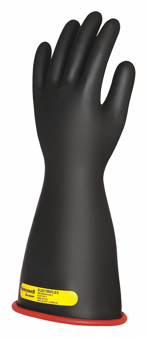 Electrical-Insulating Glove Kit: 17, 000V AC, 25, 500V DC, Class 2, 14 in Glove Lg, Type I