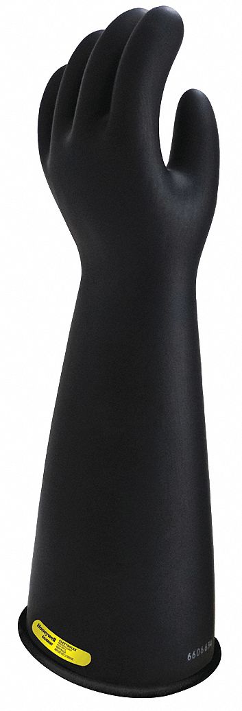 Electrical-Insulating Glove Kit: 17, 000V AC, 25, 500V DC, Class 2, 16 in Glove Lg, Black