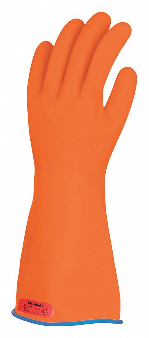 Electrical-Insulating Gloves: 1, 000V AC, 1, 500V DC, Yellow, 10 Size - Numeric, 1 PR