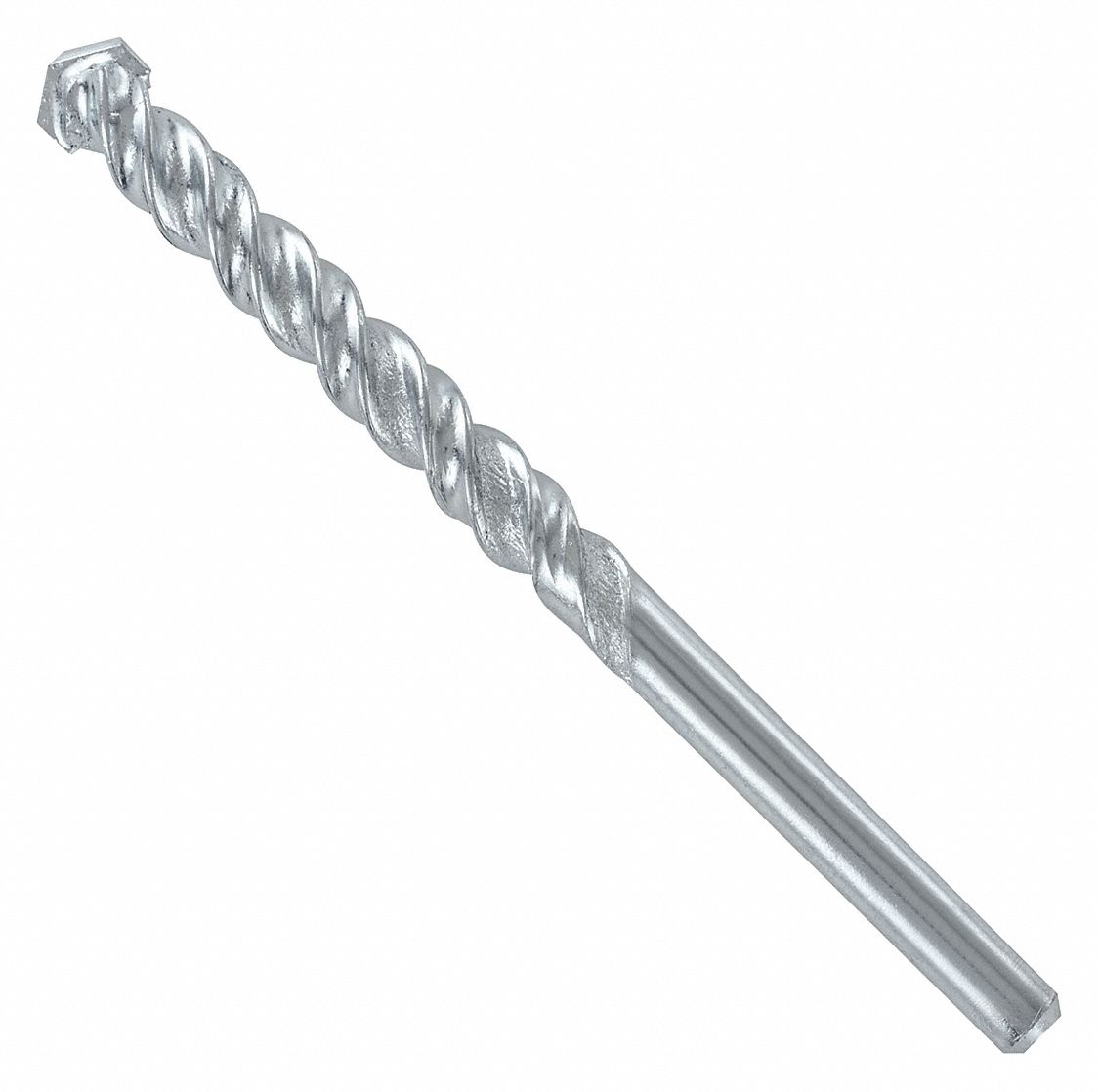 BOSCH 1/2 in x 6 in Round Masonry Drill Bit, Number of Cutter Heads: 2 ...