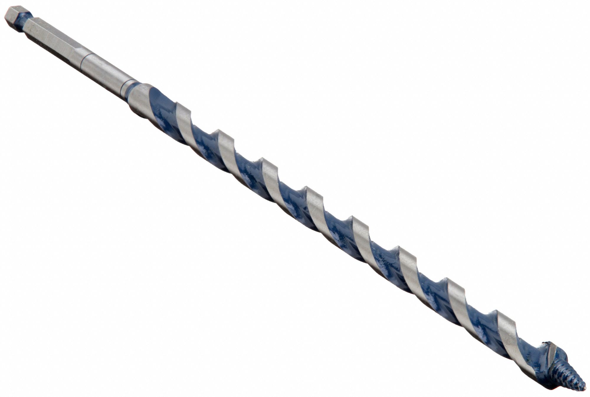 Hybrid Drill Bit: 7/16 in Drill Bit Size, 13 in Overall Lg, Hex Shank, 1/4 in Shank Hex Size