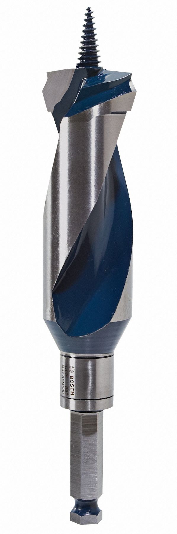 BOSCH Carbon Steel Wood Drilling Bit, Auger Style, 1 3/8 in Bit, 7 1/2