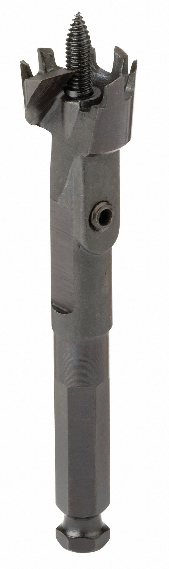 BOSCH Self Feed Drill Bit, Carbon Steel, 1 1/8 in, Hex 44H578SF1121