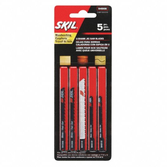 SKIL, 10/12/6, 2 3/4 in_3 1/8 in_3 5/8 in Blade Lg, Jig Saw Blade Set