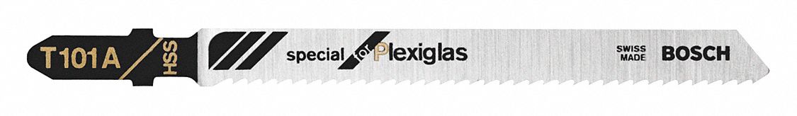 Jigsaw Blade: 14, 4 in Blade Lg, Bi-Metal, High Speed Steel, T Shank, Plastic/Wood, 3 PK