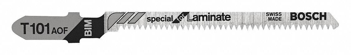 Jigsaw Blade: 20, 3 1/4 in Blade Lg, Bi-Metal, Bi-Metal, T Shank, Laminates, 1 Pieces, 5 PK