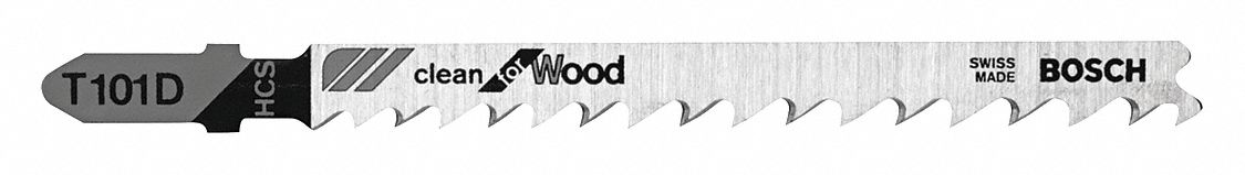 Jigsaw Blade: 6, 4 in Blade Lg, Bi-Metal, High Carbon Steel, T Shank, Plastic/Wood, 100 PK