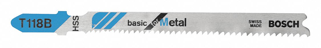 Jigsaw Blade: 11/14, 3 5/8 in Blade Lg, Bi-Metal, High Speed Steel, T Shank, 1 Pieces, 100 PK