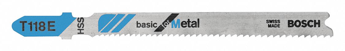 Jigsaw Blade: 14/18, 3 5/8 in Blade Lg, Bi-Metal, High Speed Steel, T Shank, 1 Pieces, 5 PK