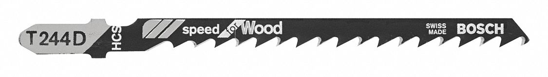 Jigsaw Blade: 6, 4 in Blade Lg, Bi-Metal, High Carbon Steel, T Shank, Wood, 1 Pieces, 3 PK