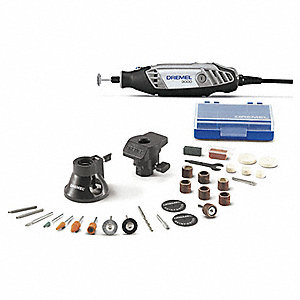 ROTARY TOOL KIT, CORDED, 120V AC/1.2A, 5000 TO 35000 RPM, ⅛ IN COLLET, 6 FT CORD