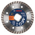 DIAMOND SAW BLADE, TURBO, 4½ IN DIA, ⅞ IN, WET/DRY, 13200 RPM, FOR ANGLE GRINDER