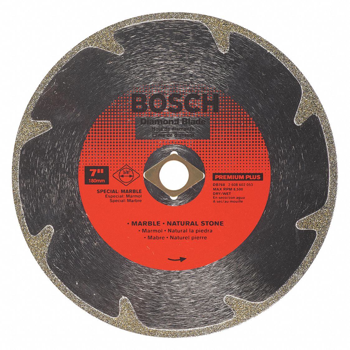 BOSCH Tile Saws, Diamond Saw Blade, Marble Materials Cut, 7 in Blade