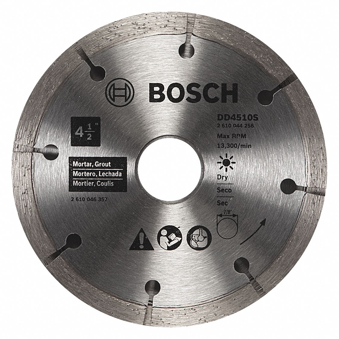 BOSCH Angle Grinders, Diamond Saw Blade, Mortar Materials Cut, 4 1/2 in