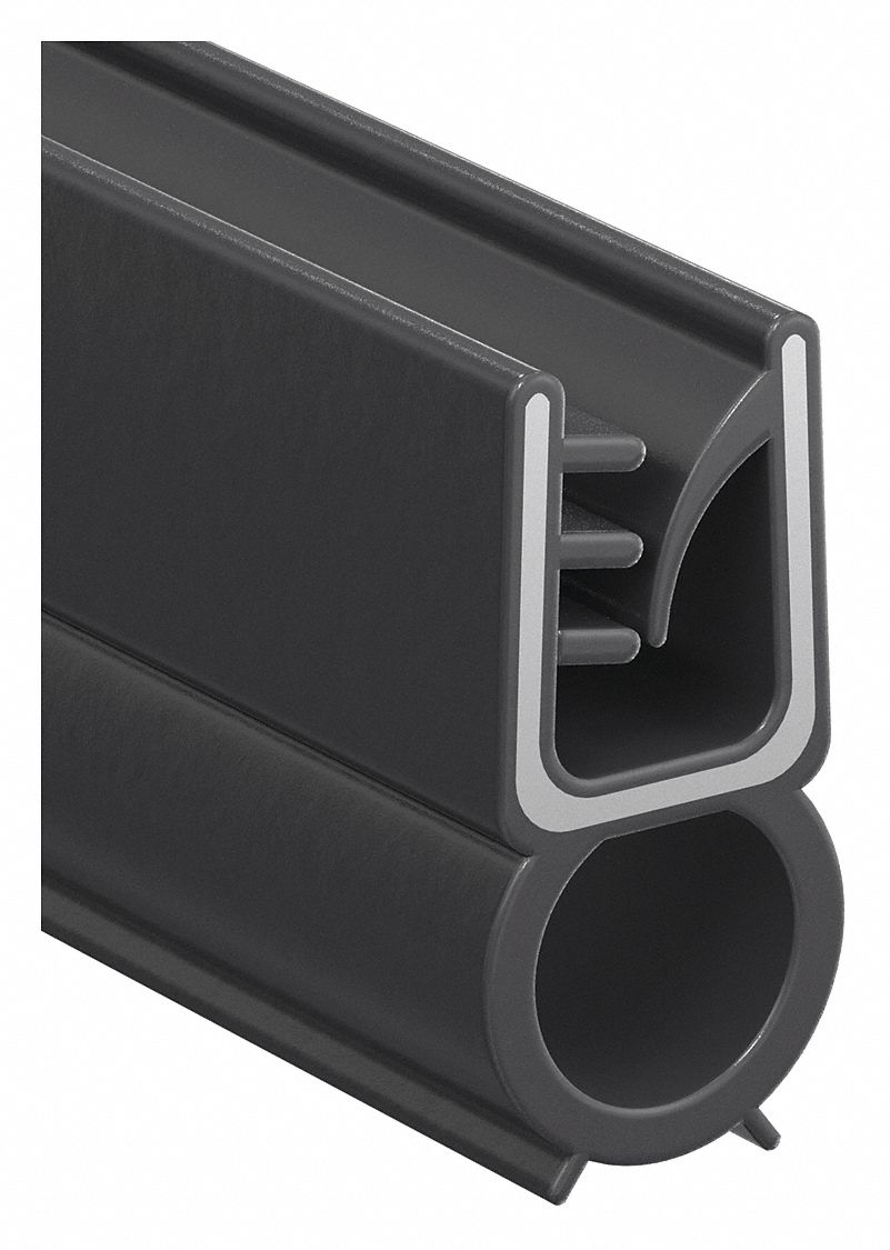 Trim Seal: Specialty Bulb, 100 ft Overall Lg, EPDM Outer, 7/16 in Leg Lg, Bottom