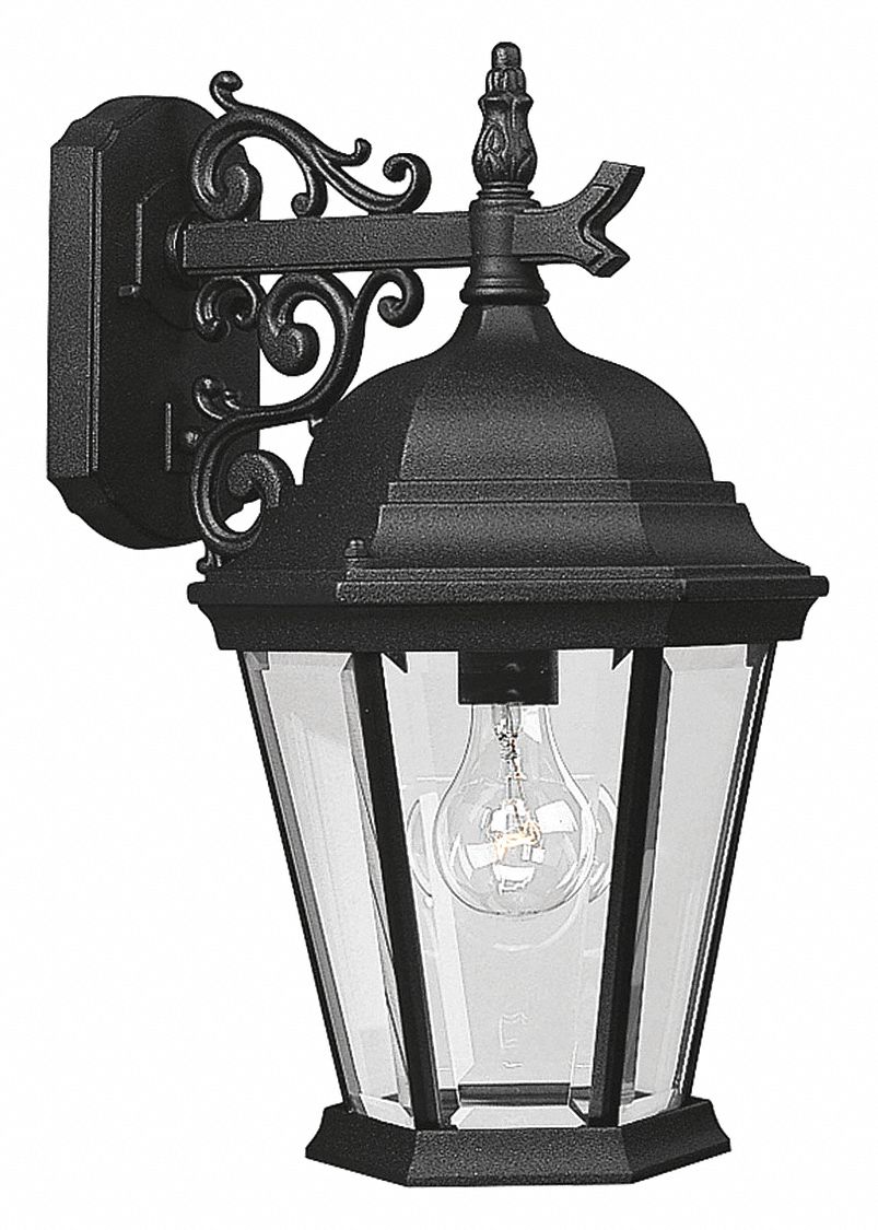 Wall Lantern: 100 W Fixture Watt, 120V AC, Incandescent, 41 to 100 W