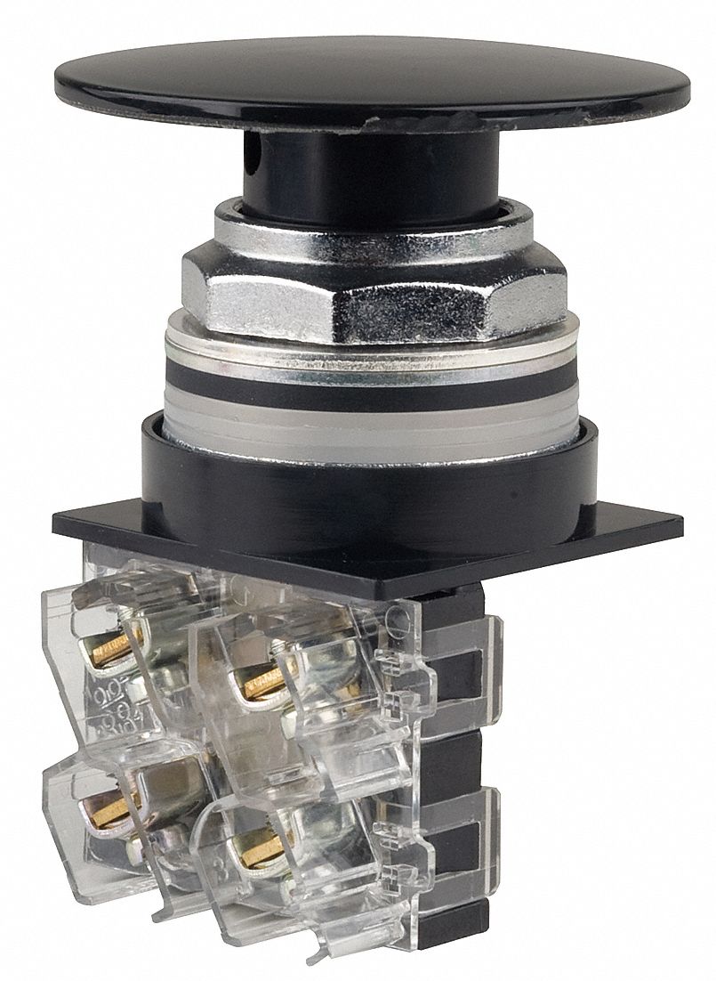 GE NonIlluminated Push Button, 30 mm, Momentary Push, 60mm Mushroom
