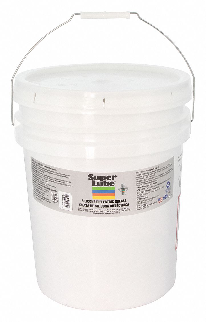 SUPER LUBE Grasa de Silicona para Junta Tórica Blanco Lata 14.1 oz. Grado  Alimenticio H1 - Grasas Multipropósito - 436P95