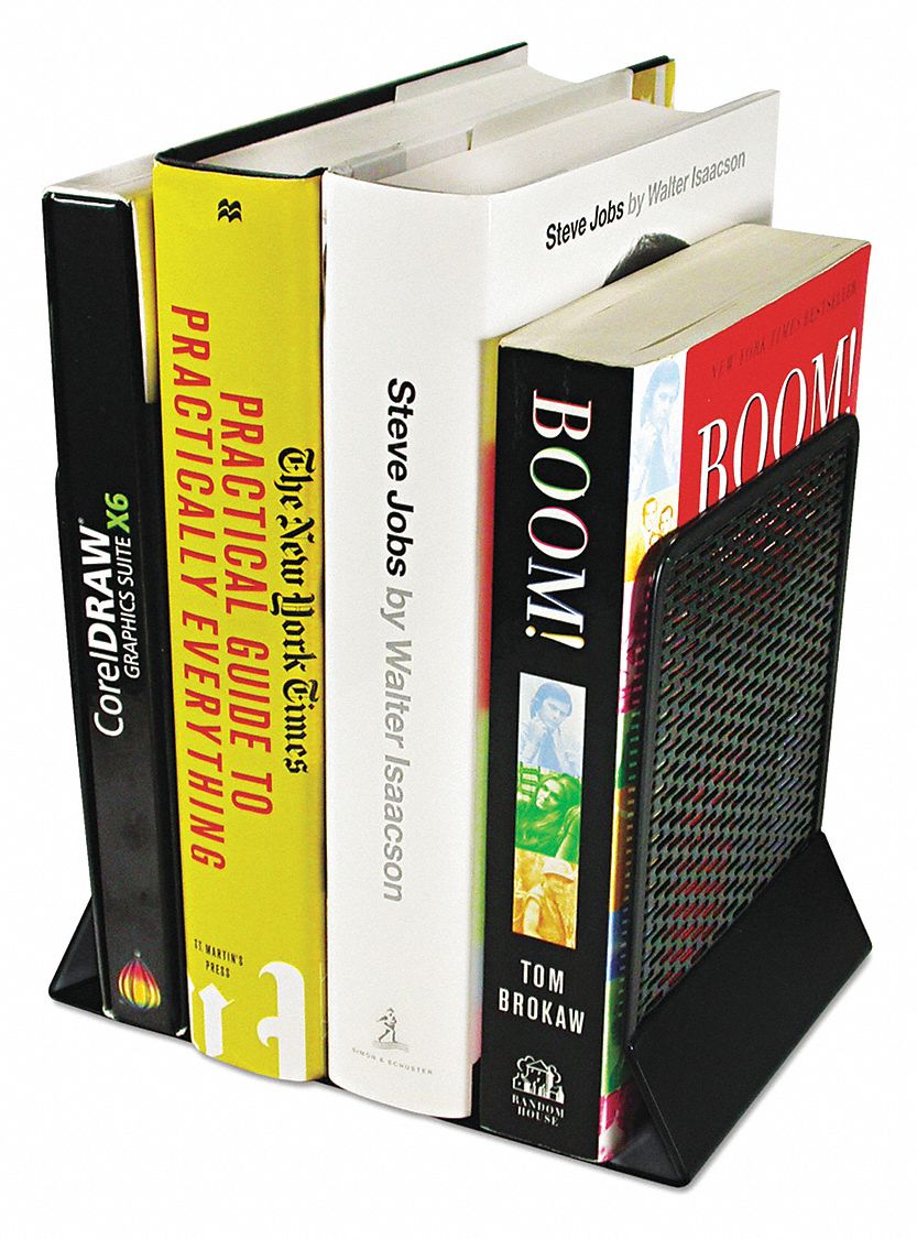 Urban Collection Metal Bookends: Black, Steel