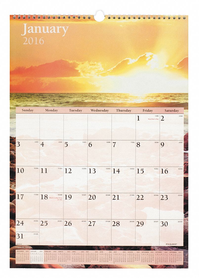 At A Glance Scenic Wirebound Monthly Wall Calendar 44nr33dmw200 28