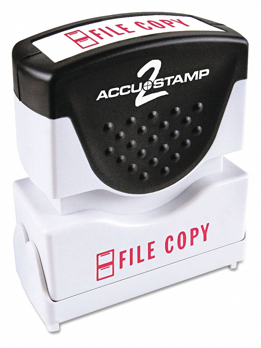 Stamp, Red, File Copy, 1-5/8"x1/2"