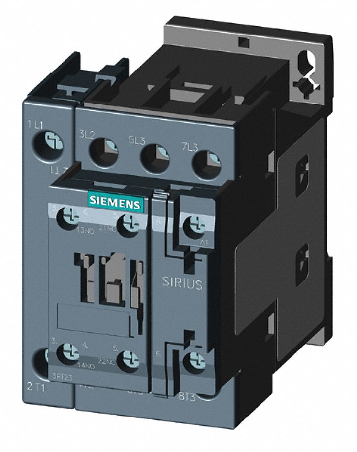 IEC Magnetic Contactor: Non-Reversing, 4 Poles, 4NO Contacts, 16 A, 24V AC Coil, 1NO/1NC