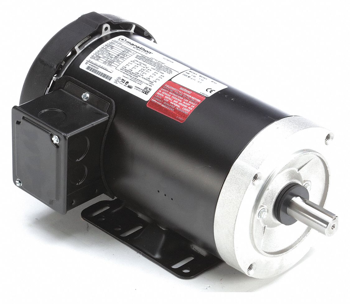 General Purpose Motor: Totally Enclosed Fan Cooled, Rigid Base Mount, 2 HP, 230/460V AC