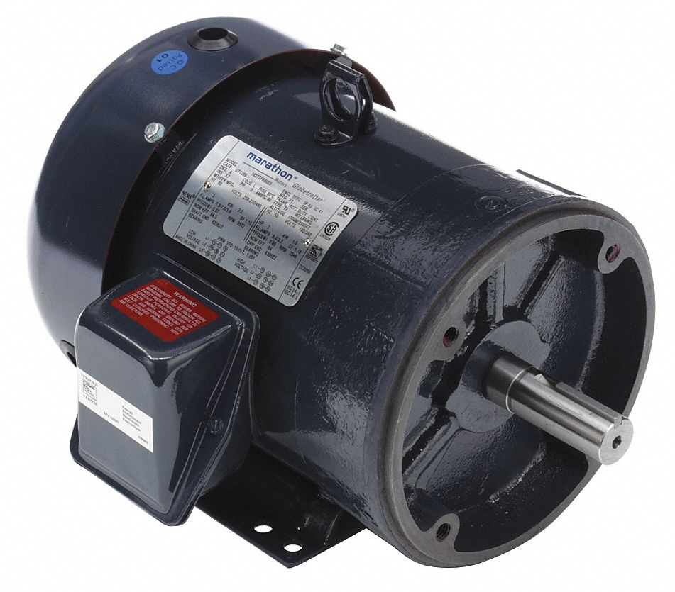 General Purpose Motor: Totally Enclosed Fan Cooled, Rigid Base Mount, 3 HP