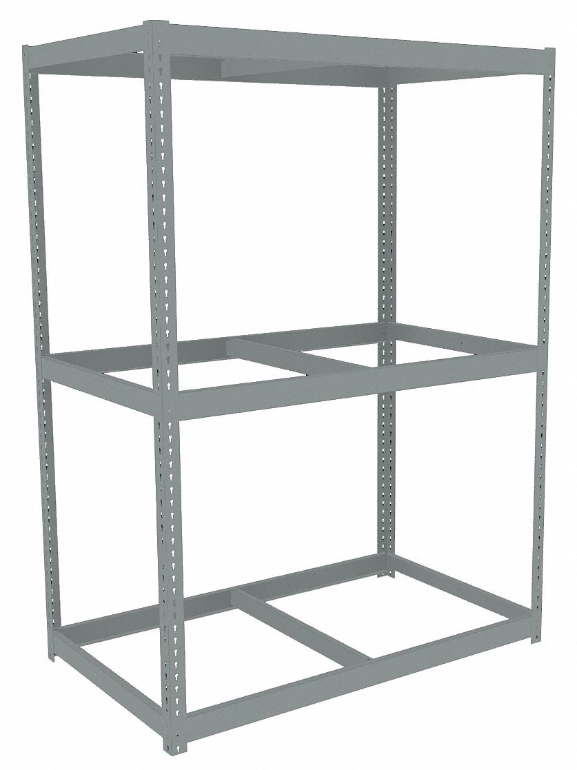 TENNSCO Boltless Shelving Starter, HeavyDuty, 72 in x 30 in, 84 in Overall Ht, 3 Shelves, Open