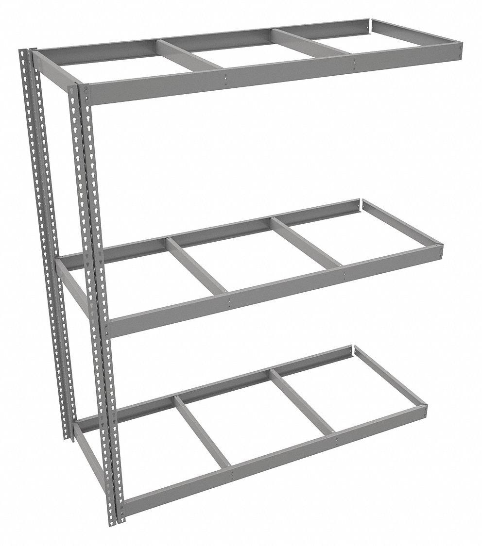 TENNSCO Boltless Shelving AddOn, HeavyDuty, 72 in x 30 in, 84 in