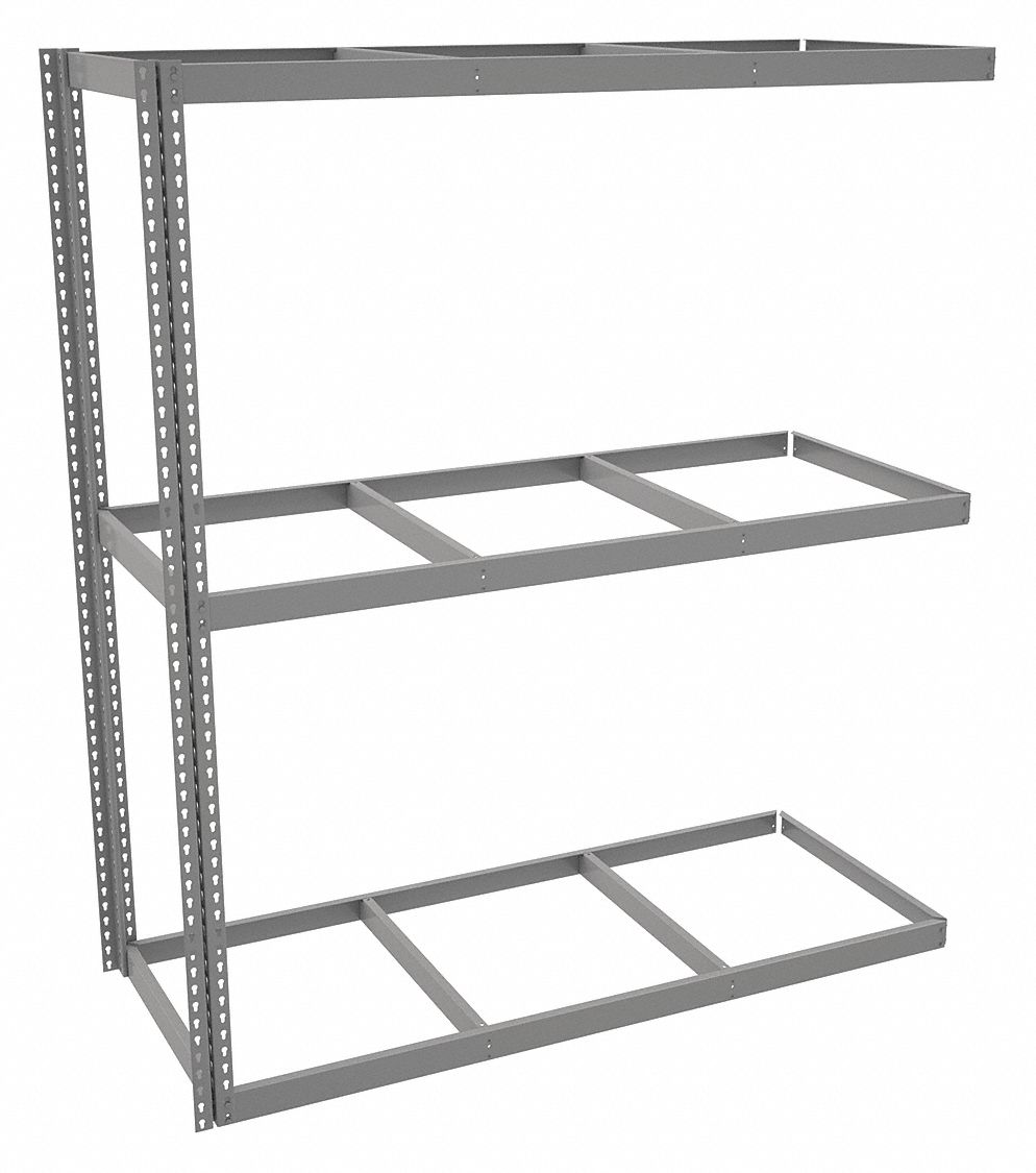 TENNSCO Boltless Shelving AddOn, HeavyDuty, 72 in x 30 in, 84 in