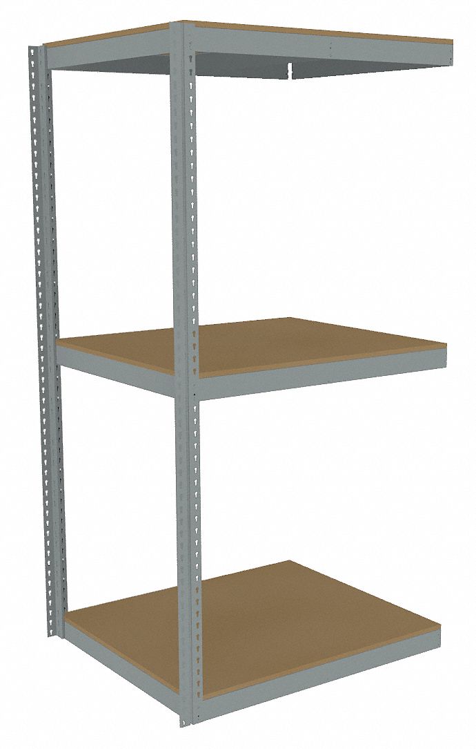 TENNSCO Boltless Shelving AddOn, HeavyDuty, 48 in x 30 in, 84 in