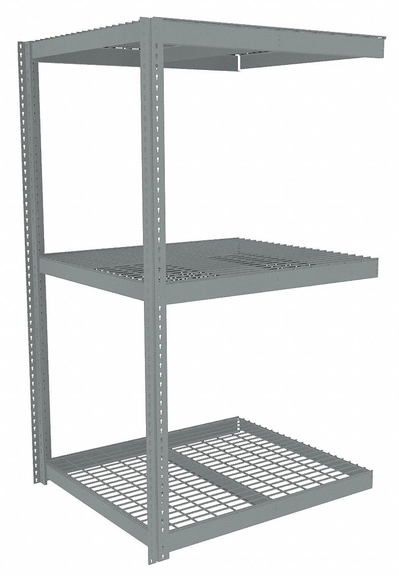 Tennsco Boltless Shelving Add On Heavy Duty 48 In X 42 In 84 In Overall Ht 3 Shelves Steel 6013